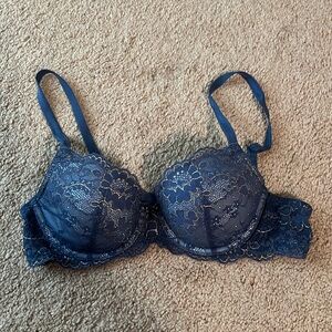 Blue and Gold lace Victoria’s Secret Bra